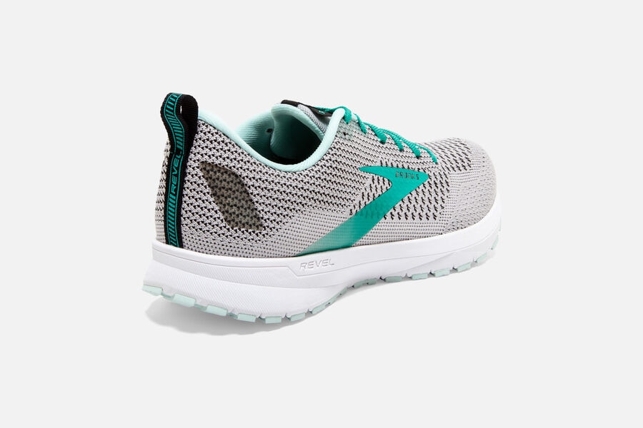 Brooks Revel 4 Road Running Shoes - Womens - White/Turquoise - LM3710968